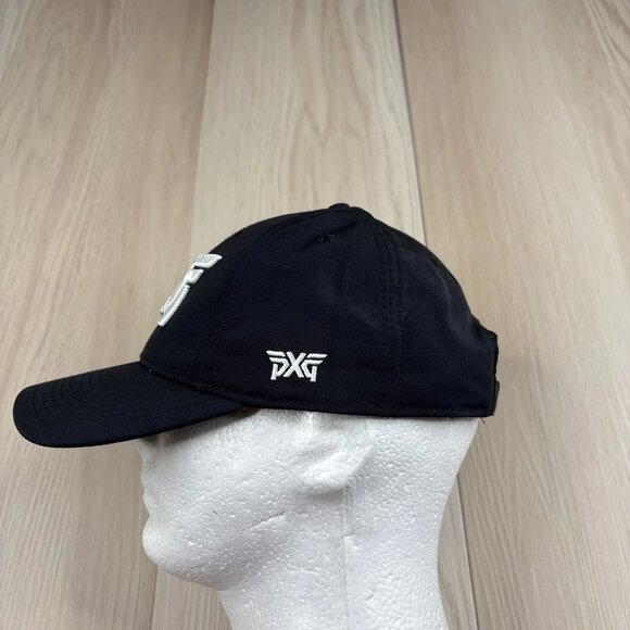 PXG Mens Black Classic Logo Embroidered Adjustable Breathable Golf Hat One Size - Picture 2 of 8